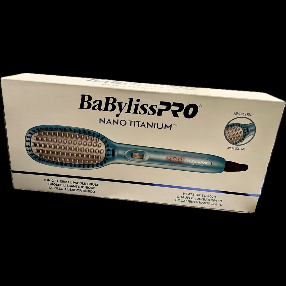 BaBylissPRO Nano Titanium Paddle Brush - Teal Blue